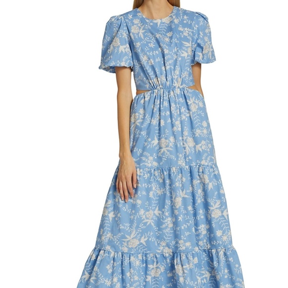 Wayf Plaza Floral Cut-Out Tiered Maxi Dress - Picture 3 of 8